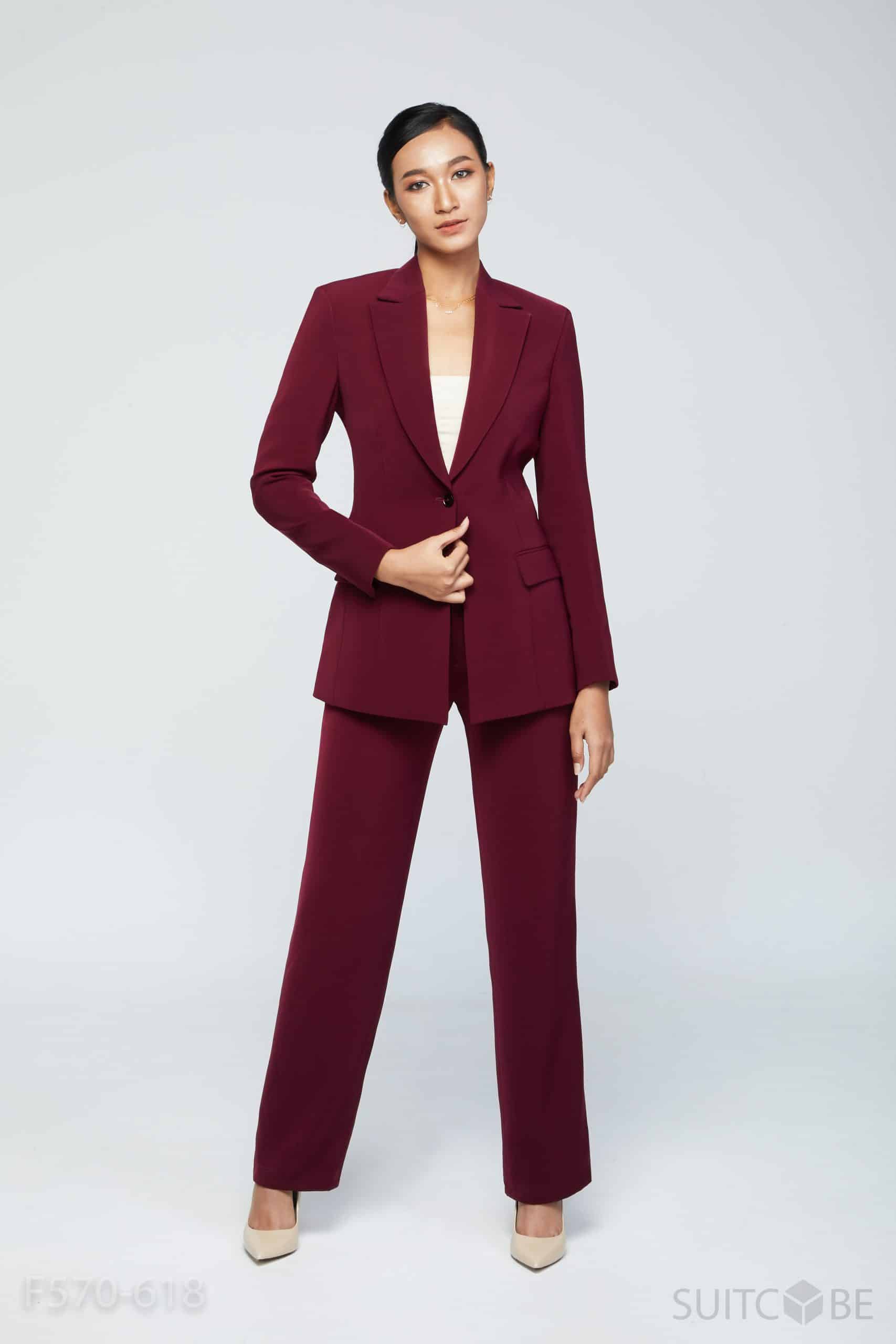 Women's Casual Fashion Formal Black Business Blazer Office Pants Suit   ชุดสูทกางเกงผู้หญิง, กางเกงสูท, สูทผู้หญิง