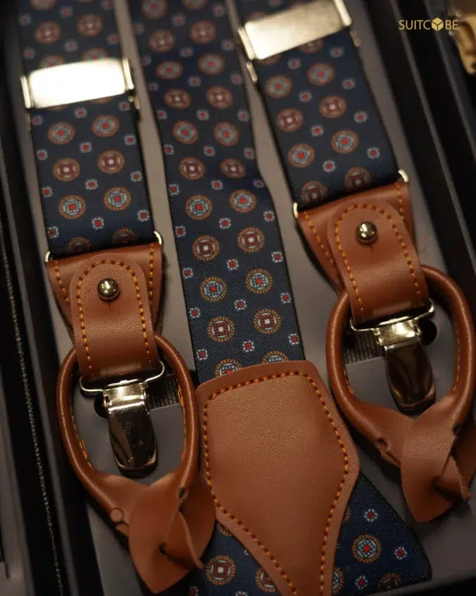 Suspenders สายเอี๊ยมสีกรมลาย SB-2502