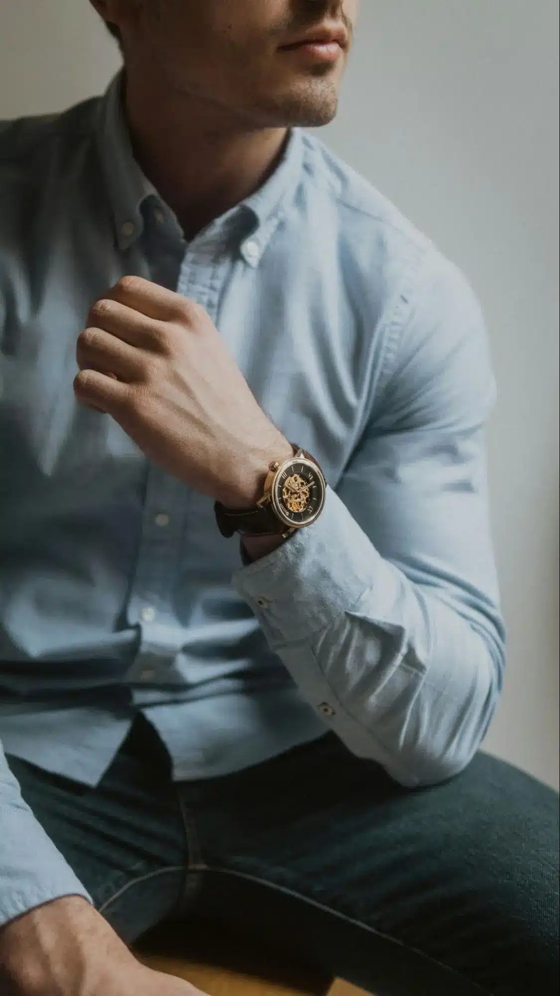 menswear shirt with jeans