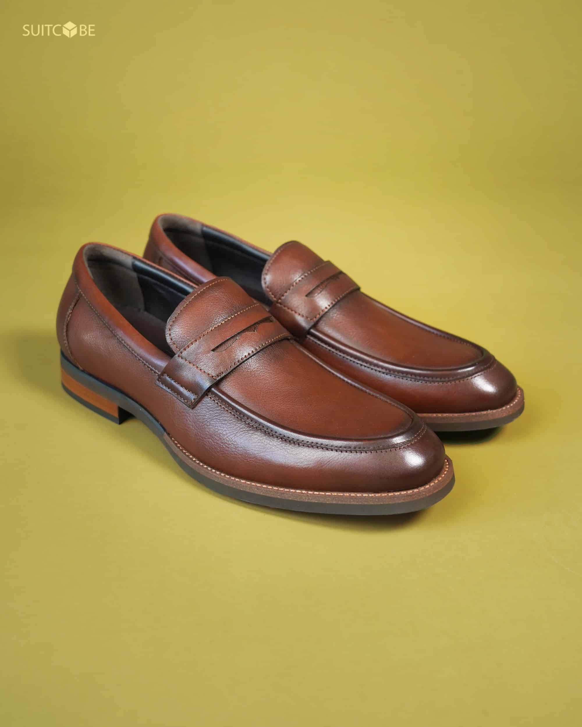 รองเท้าหนังสีน้ำตาล Penny Loafer FW-ZD2202-H1-BR